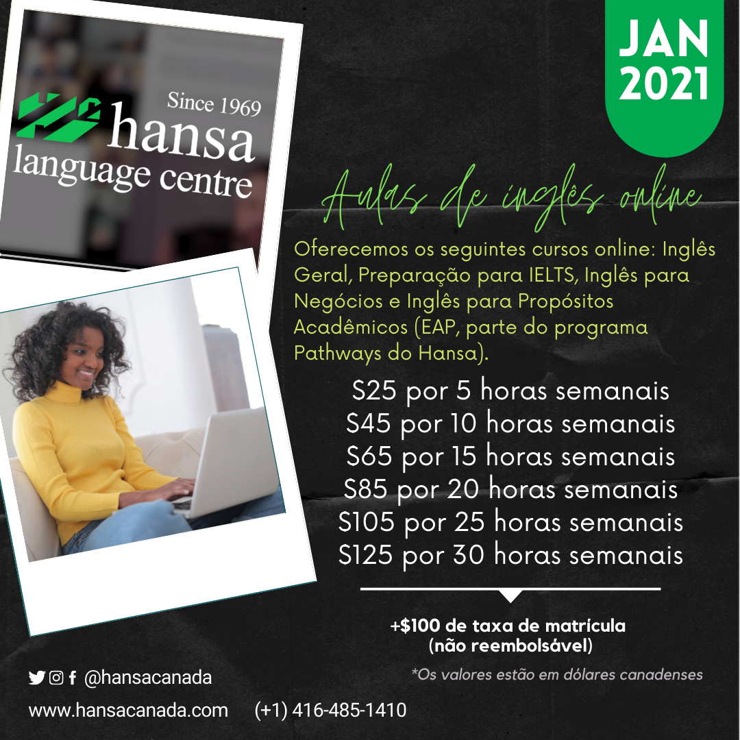 Hello january - Pt Online, online classes, hansa online, english classes, english online, english class, Inglês Geral, Preparação para IELTS, Inglês para Negócios e Inglês para Propósitos Acadêmicos (EAP, parte do programa Pathways do Hansa),