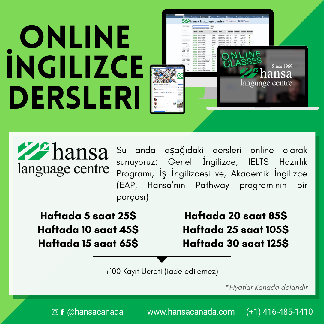 Tr - Online English Classes Online, online classes, hansa online, english classes, english online, english class, Genel İngilizce, IELTS Hazırlık Programı, İş İngilizcesi ve, Akademik İngilizce (EAP, Hansa’nın Pathway programının bir parçası),